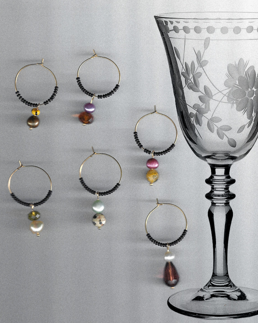 Gold Wine Charms