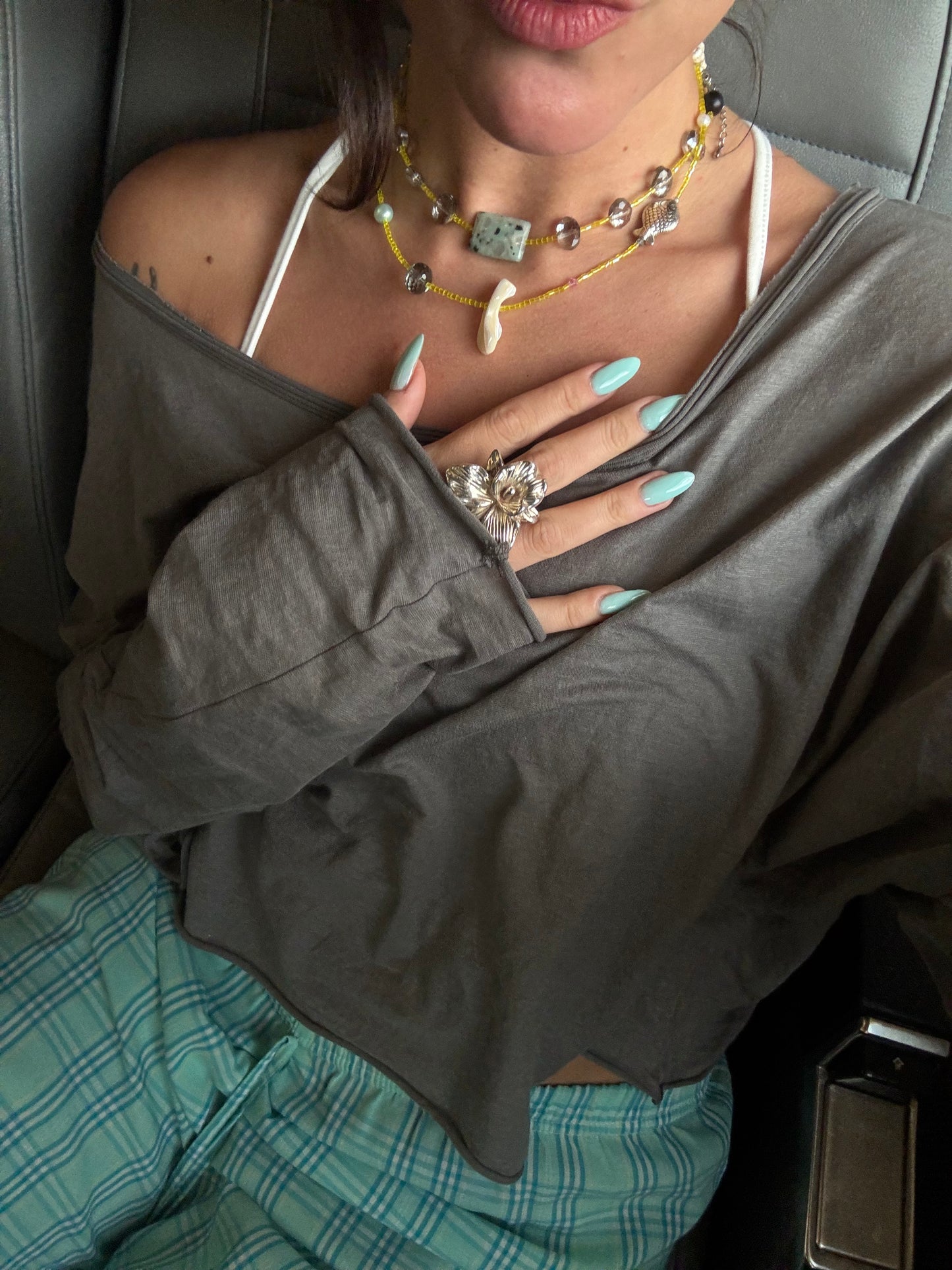 Yellow Roulette Necklace