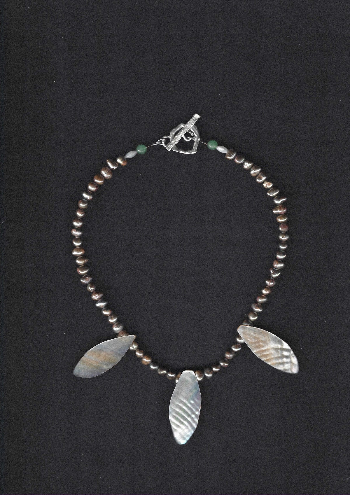 Mother of Pearl Leaf Necklace
