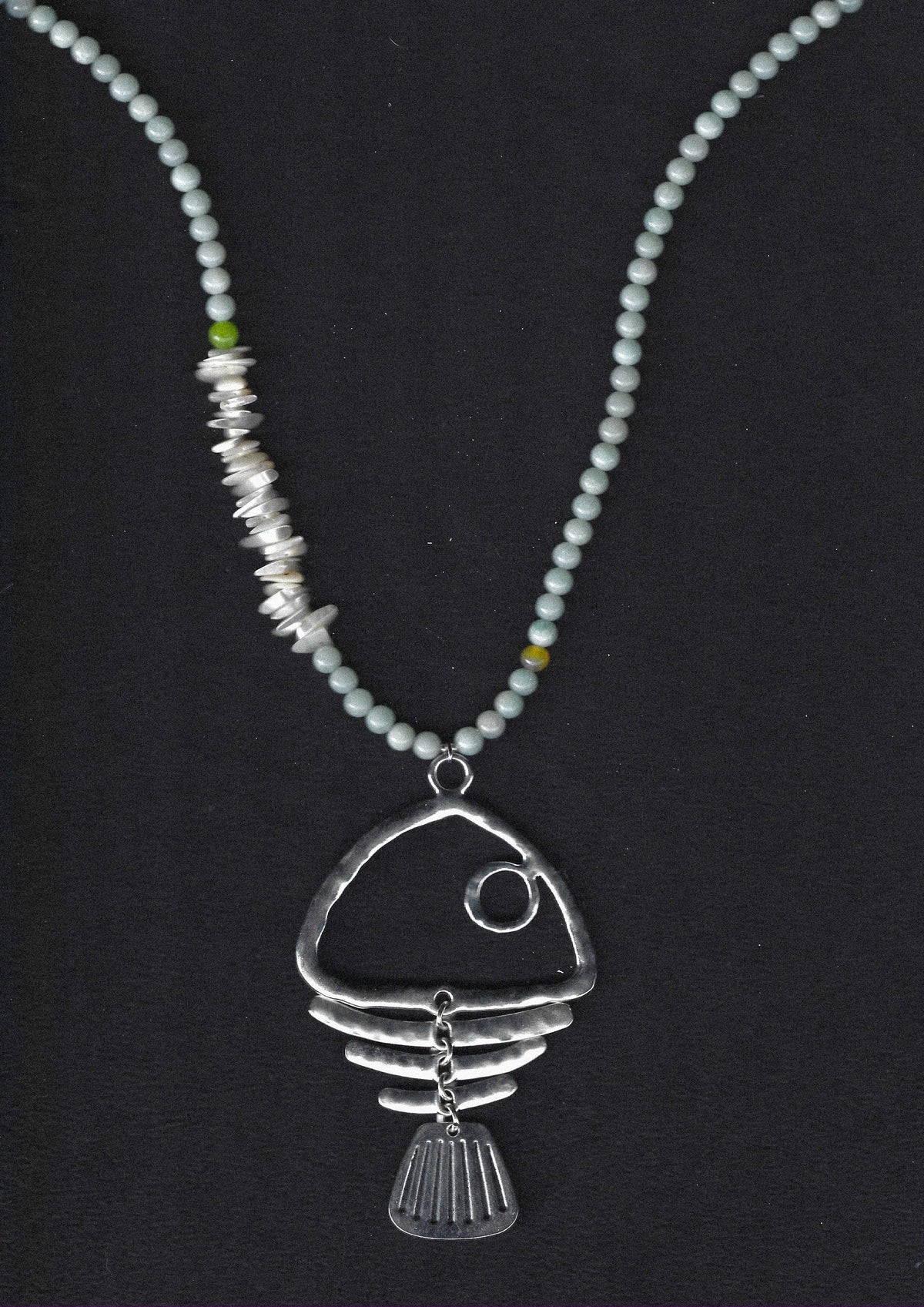 Blue Fish Pendant Necklace