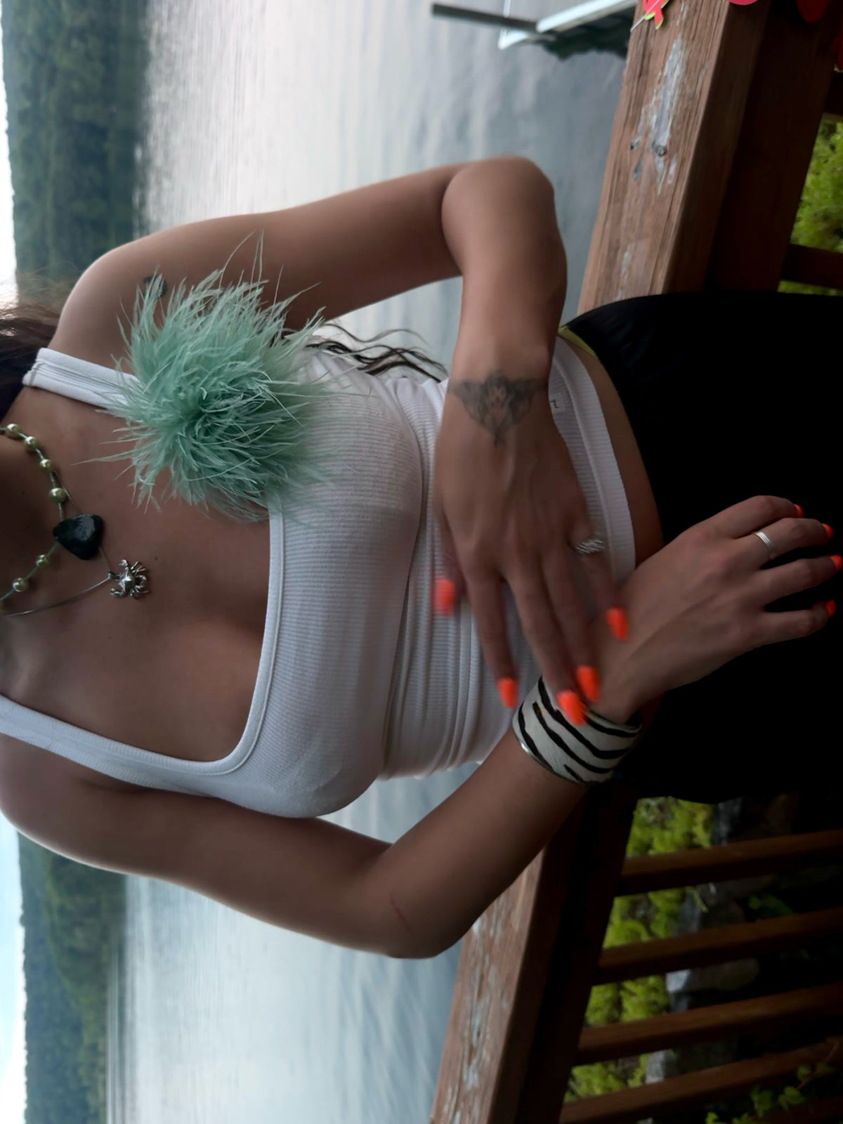 Green x Stone Necklace