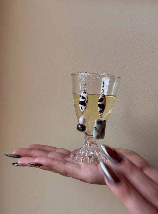 Snow Leopard Earrings