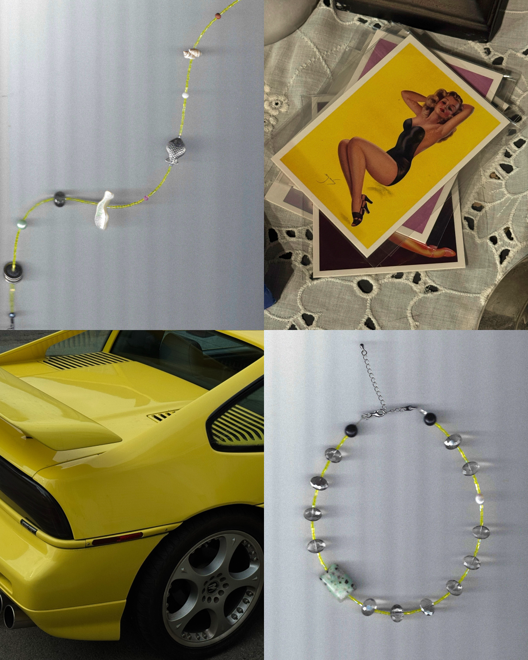 Yellow Roulette Necklace